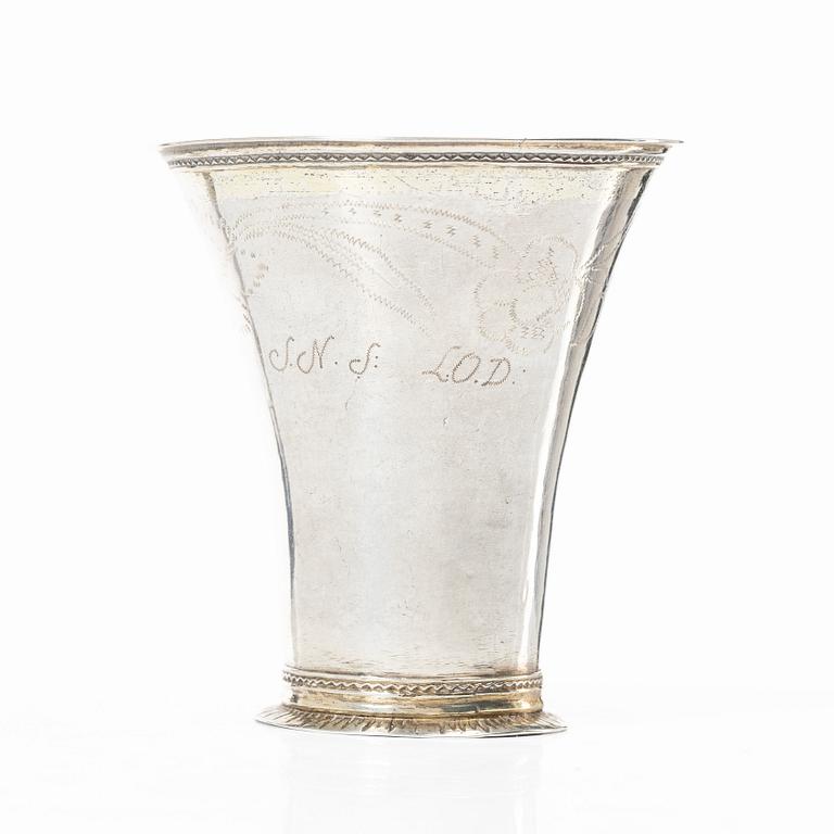 Carl Lindgren, bägare, silver, Norrköping 1777.