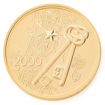 Gold coin, Sweden, 2004, SEK 2,000, The Royal Palace in Stockholm 250 years.
