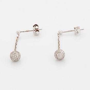 Eight-cut diamond ball earrings.