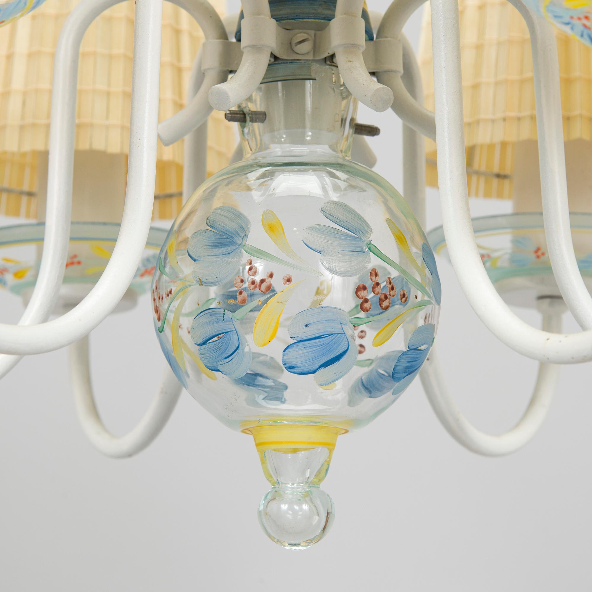 Paavo Tynell, takkrona, modell 1752, för Taito och Köklax Glasbruk, 1940-tal.