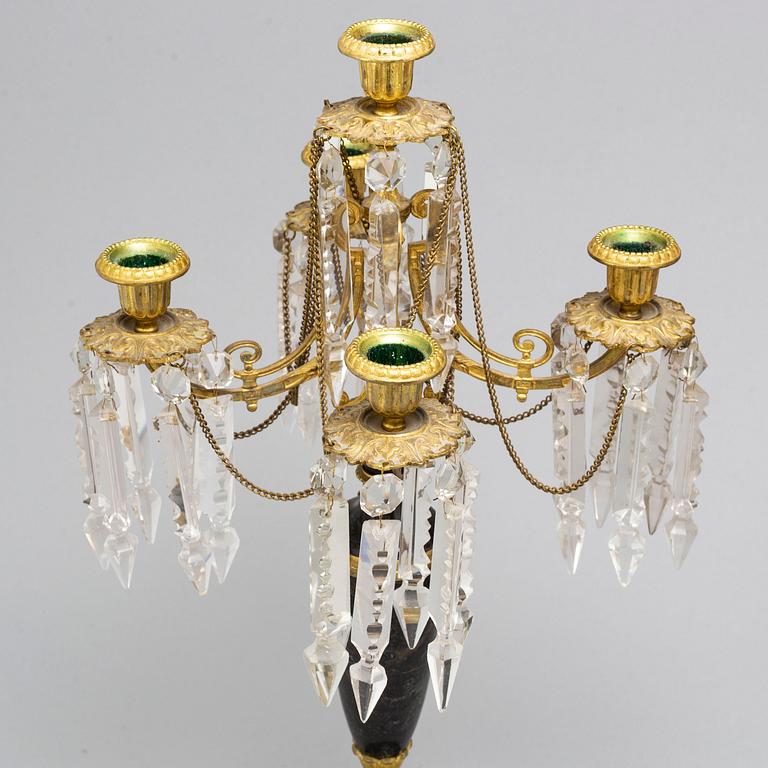 A pair of candelabra, ca 1900.