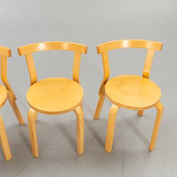 Alvar Aalto, stolar, 4 st, modell 68, Artek, Finland.