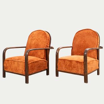 Armchairs, a pair, Art Deco, first half of the 20th century.