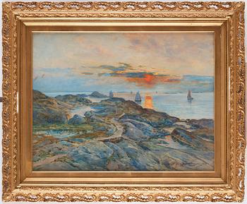 Anna Gardell-Ericson, Solnedgång över kusten.