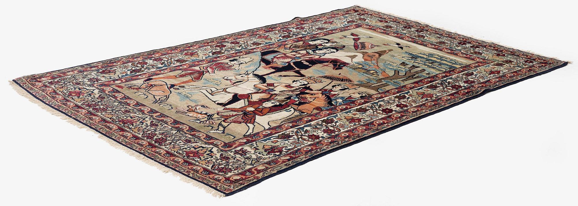 Matta, antik Kirman Laver, södra Persien, ca 210 x 136 cm.