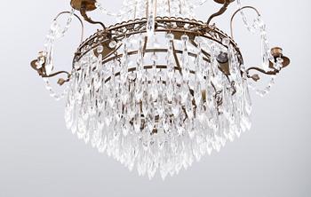 LJUSKRONA, empirestil, 1900-talets mitt. Höjd ca 70 cm.