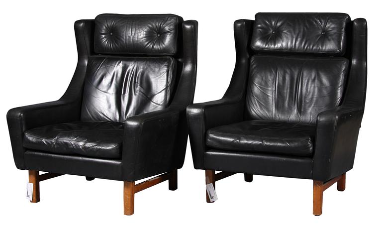 FÅTÖLJER, ett par, 1960-tal.