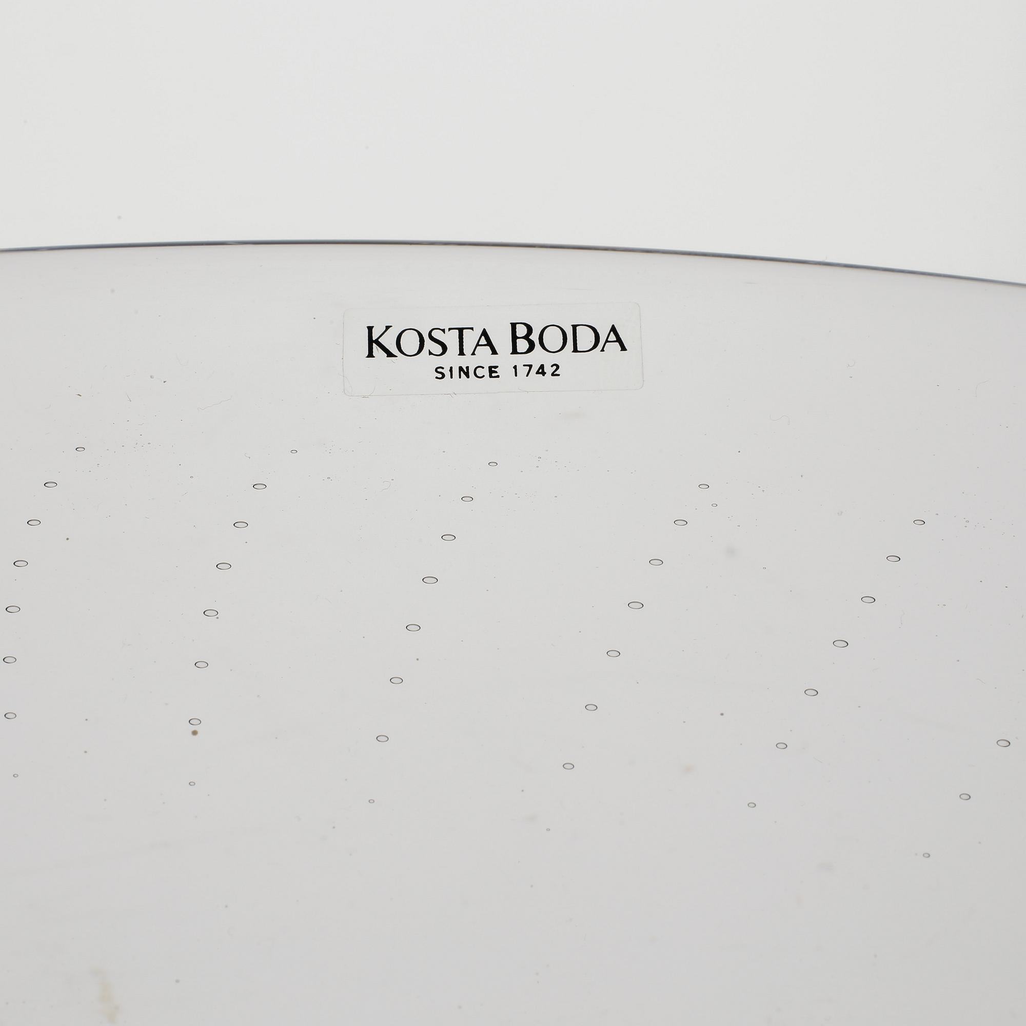 SKÅL, SKULPTUR OCH VAS, glas.  3 delar, Göran Wärff, Kosta Boda 2000-tal.