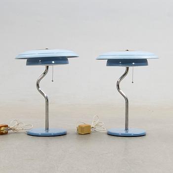 Table lamps, a pair, Hans Philip Zachau, "Softling", Ateljé Lyktan, designed in 1982.