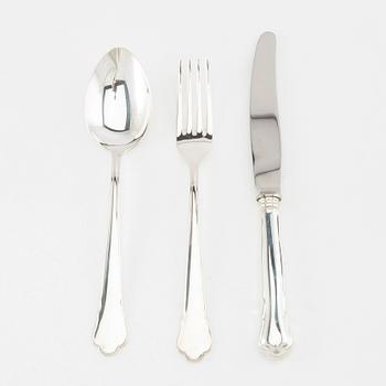 Cutlery 36 pcs "Chippendale" silver GEWE Eskilstuna 2000.