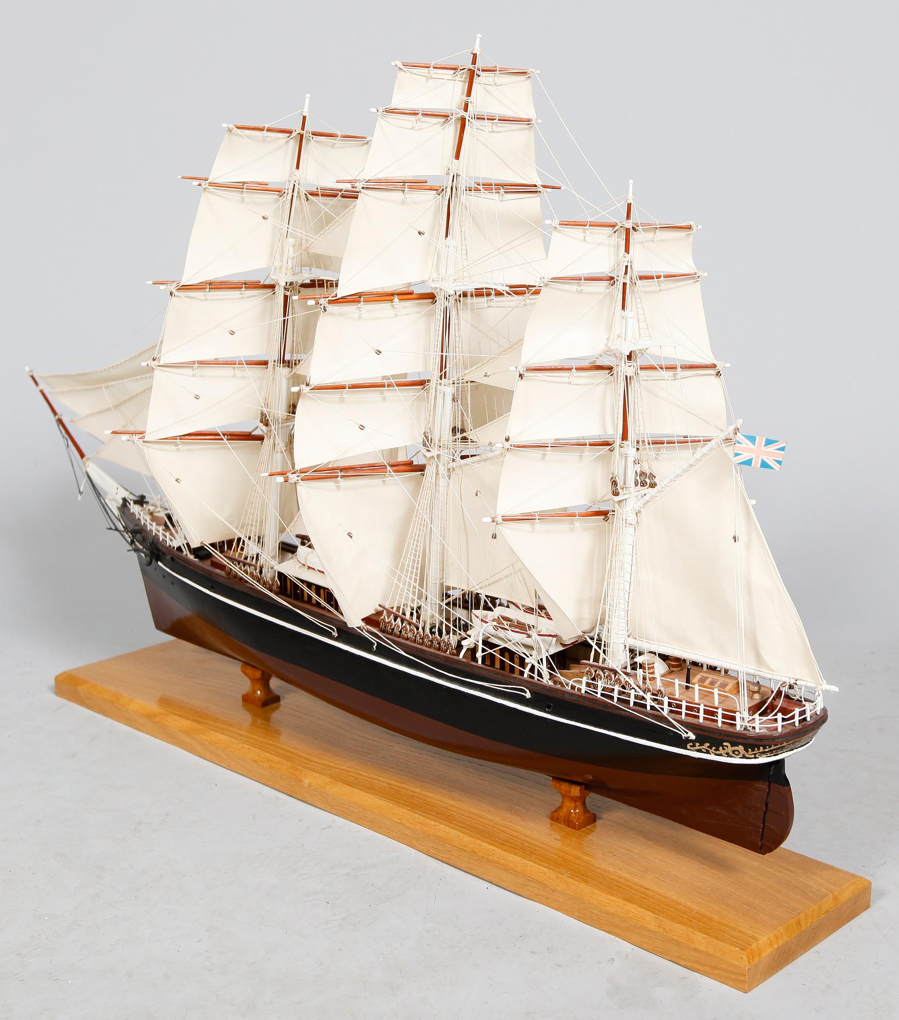 MODELLBÅT, "Cutty Sark", Sverige, 1980-tal.