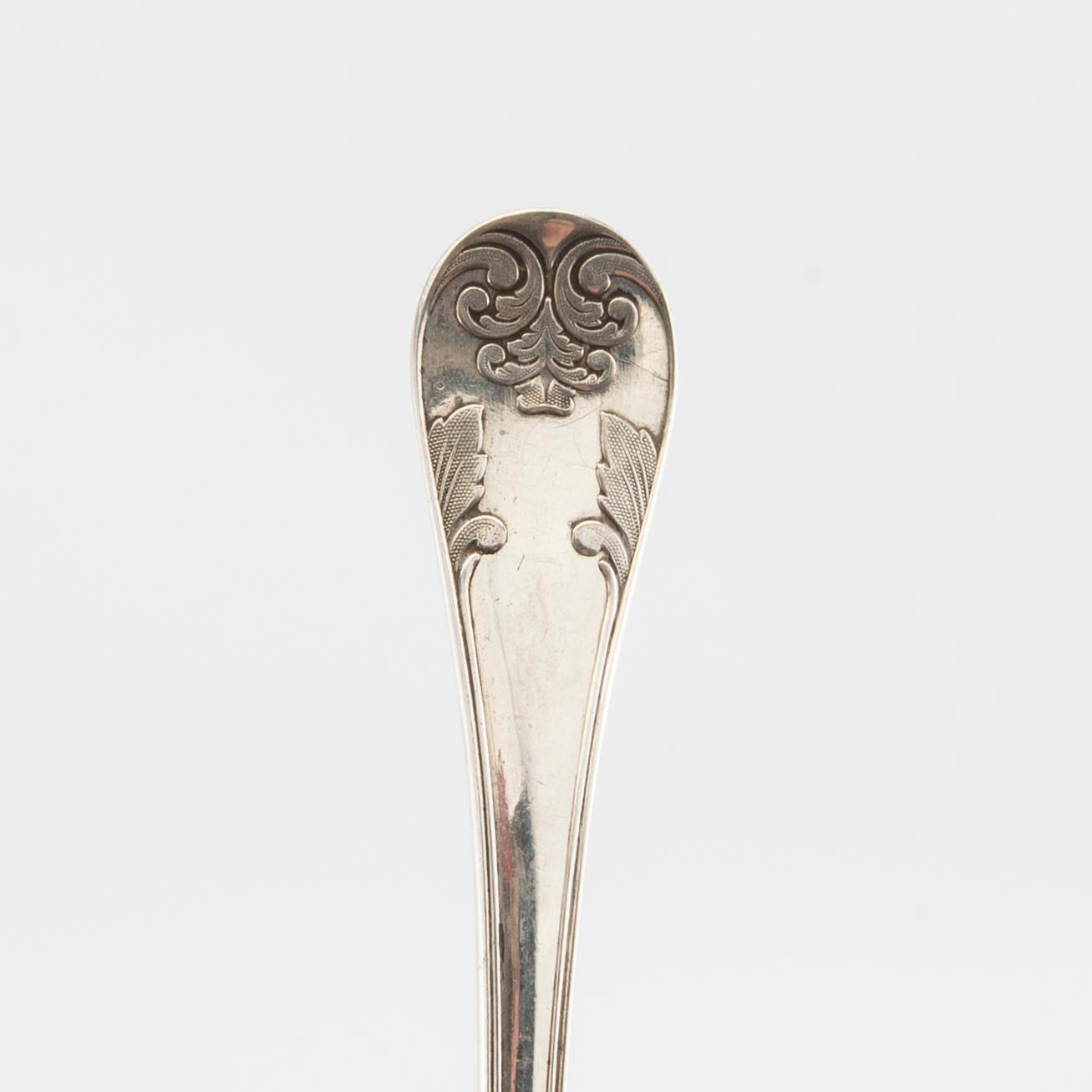 Skedar silver 19 st "Gammalfransk" Sverige 1842-1916.