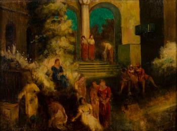 YRJÖ RAMSTEDT, oil on panel, signed also a tergo.