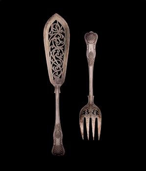 SERVERINGSBESTICK, silver, England, Sheffield 1902, vikt 261 g.