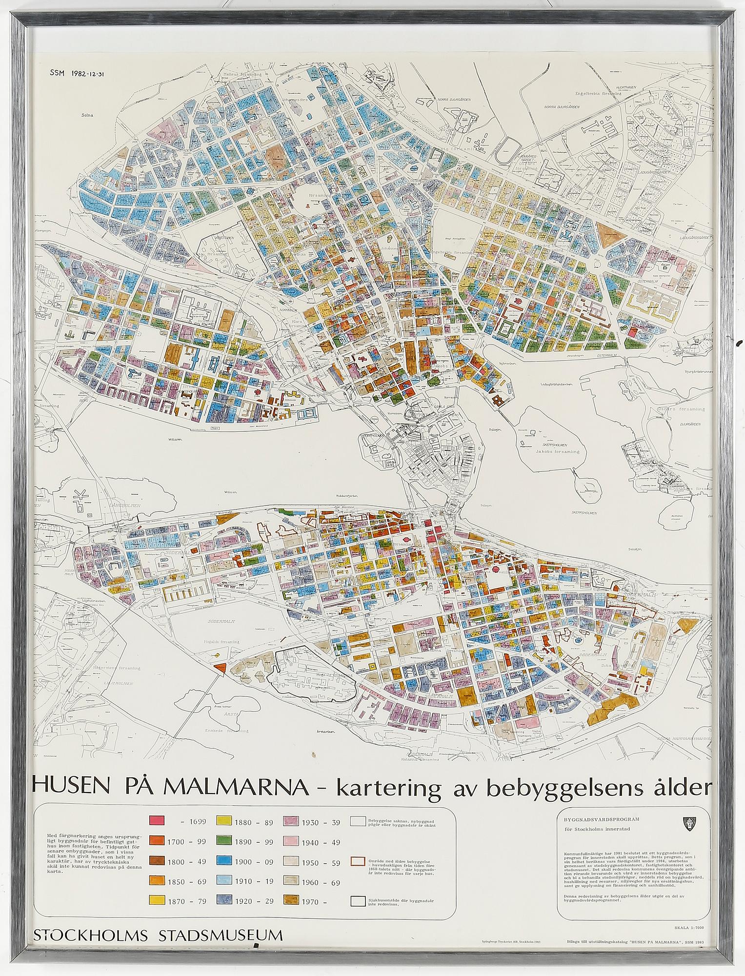 STADSKARTOR, 5 st. Stockholms stad, 1980-90-tal.