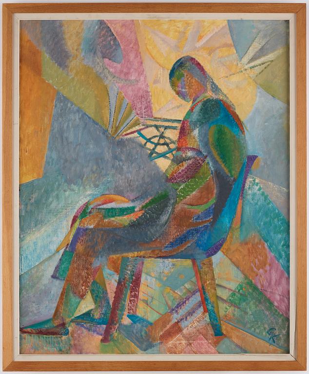 Greta Knutson-Tzara, Seated woman.