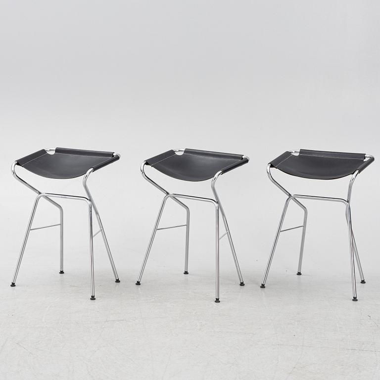 Björn Dahlström & Anna von Schewen, three bar stools, 'Rider', Lammhults.