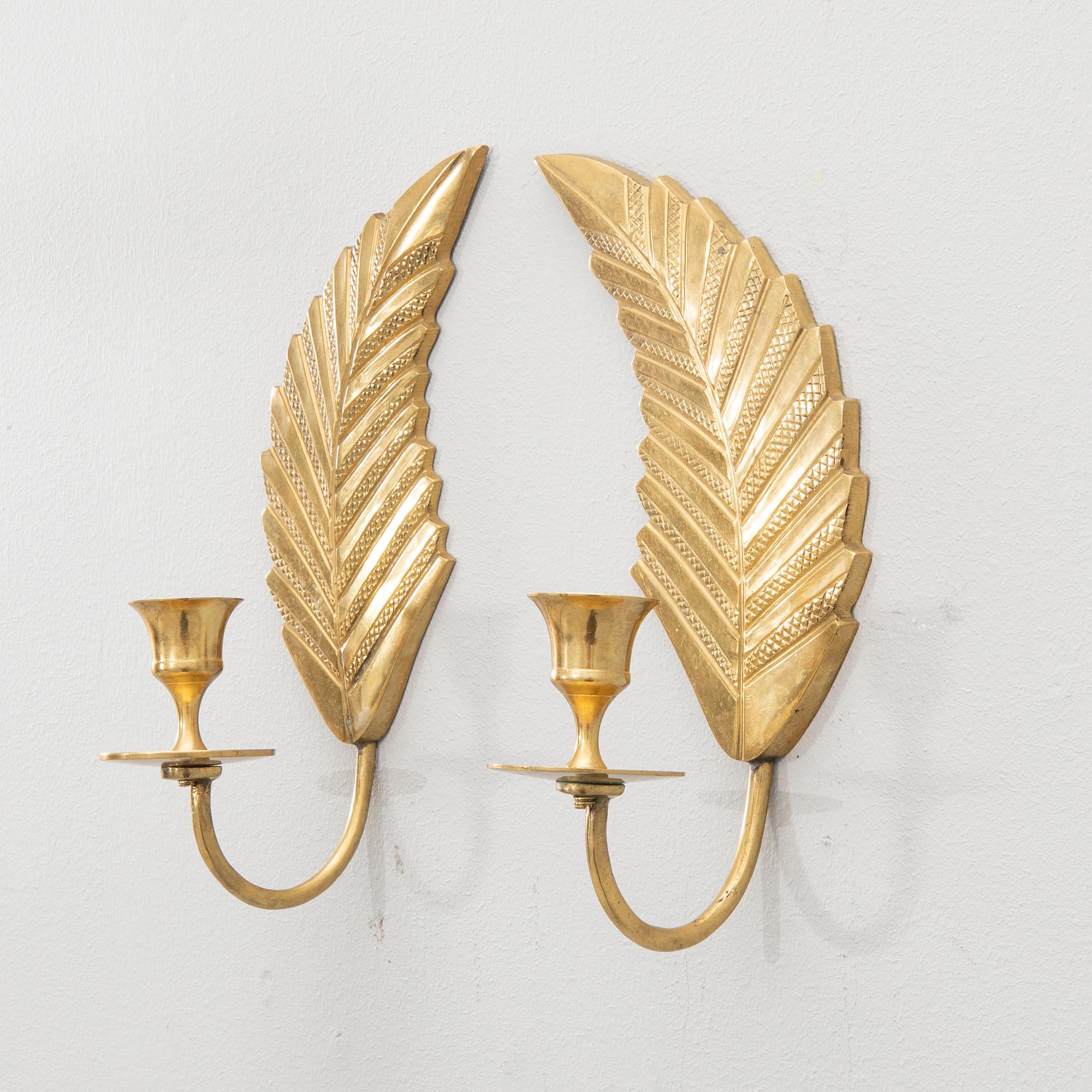 Wall sconces a pair mid/second half of the 20th century.