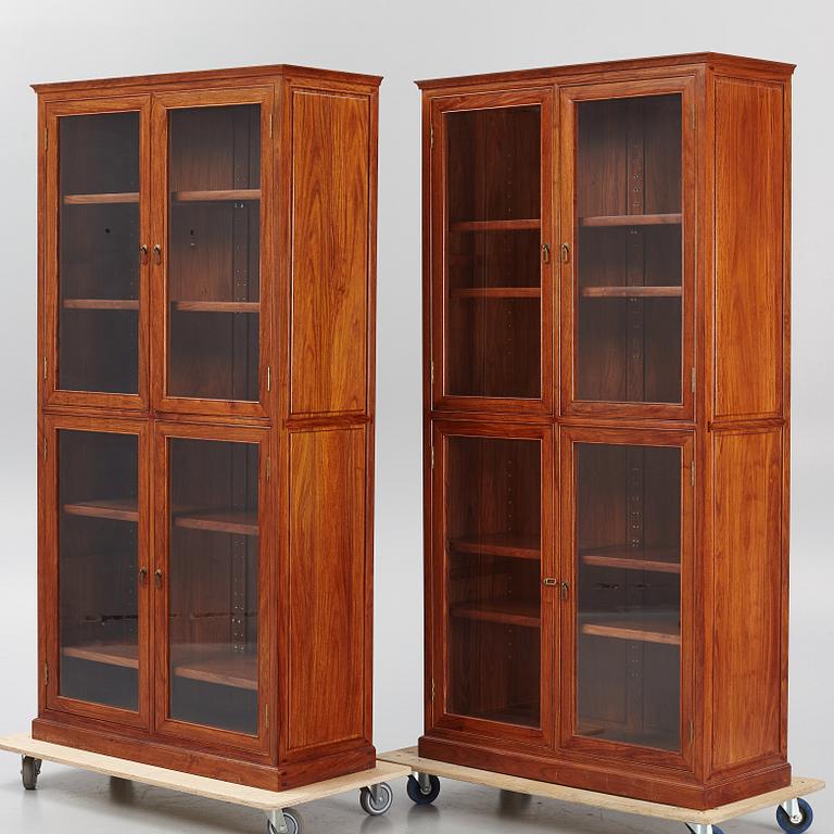 Bookcases, a pair, crafted by furniture carpenters in Beijing.