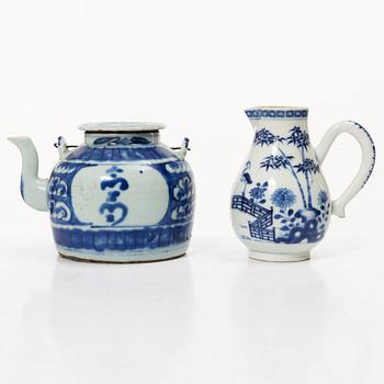 Parti porslin, 8 delar, Kina, 1600-1800-tal.