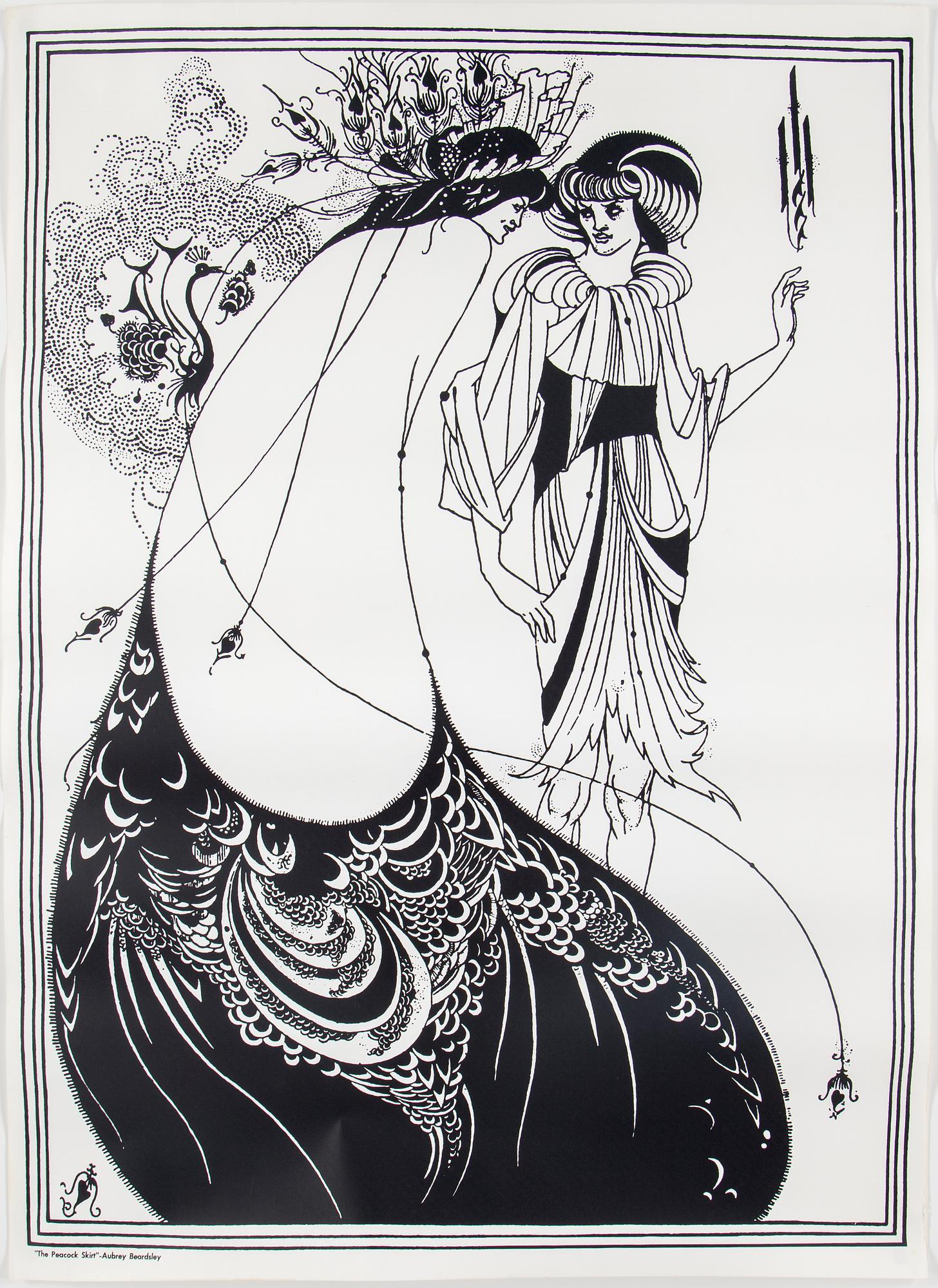 AUBREY BEARDSLEY, after. Poster, 1970's.