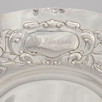 PRESENTERFAT, barockstil, silver, GAB, Stockholm, 1935, vikt 385 gram.