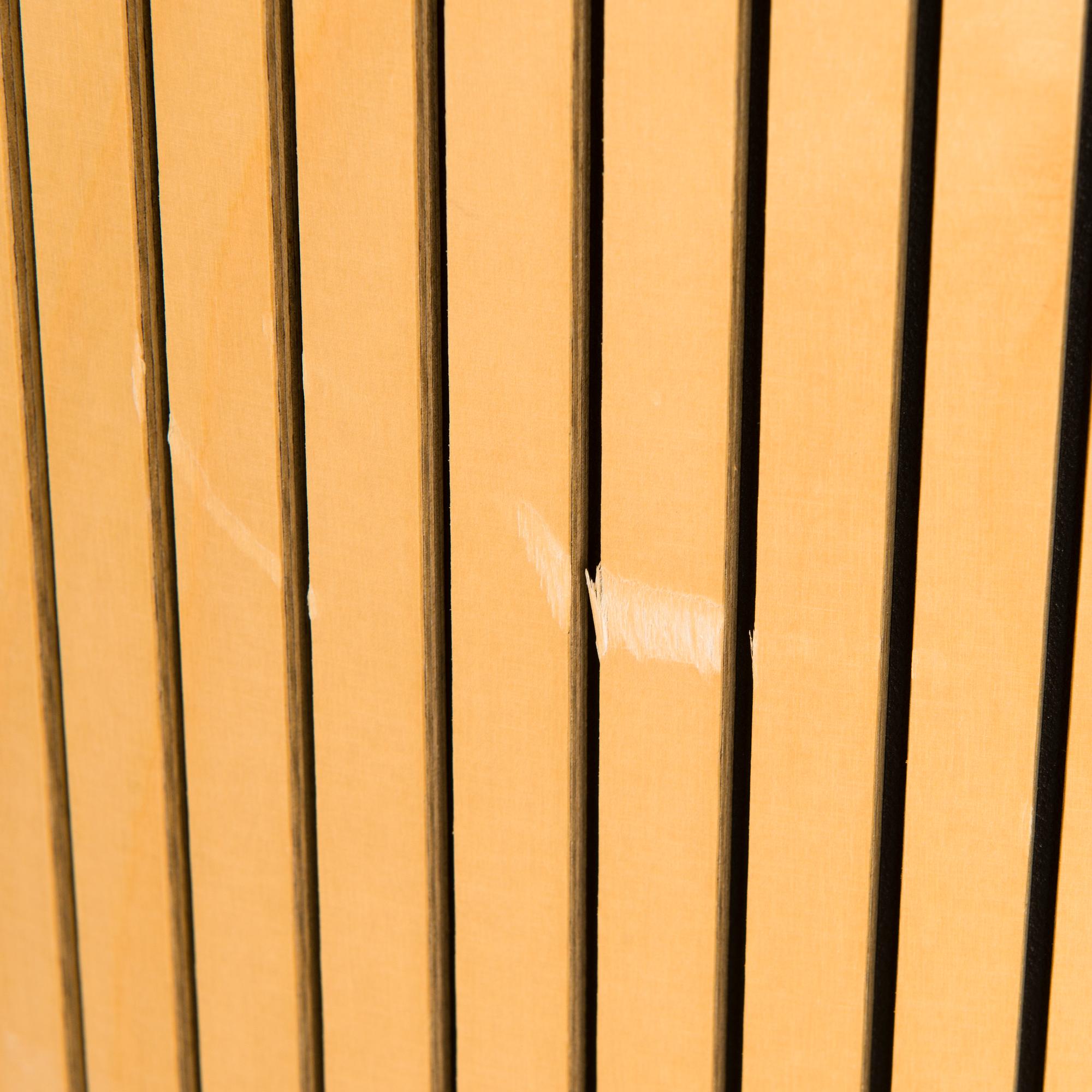 A Martela Plywood Partition Wall / Screen, Finland, late 20th century.