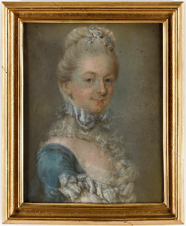 OKÄND KONSTNÄR, pastell på papper på duk, 1700-talets andra hälft.