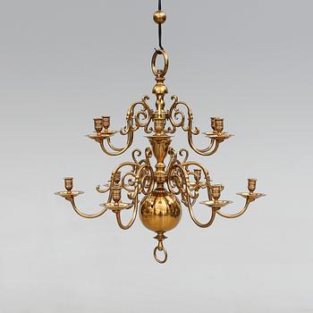 LJUSKRONA, barockstil, 1900-talets mitt. Höjd ca 68 cm.