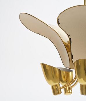 Carl-Axel Acking, a rare ceiling lamp model 982, Bröderna Malmströms Metallvarufabrik, Malmö, 1950s.