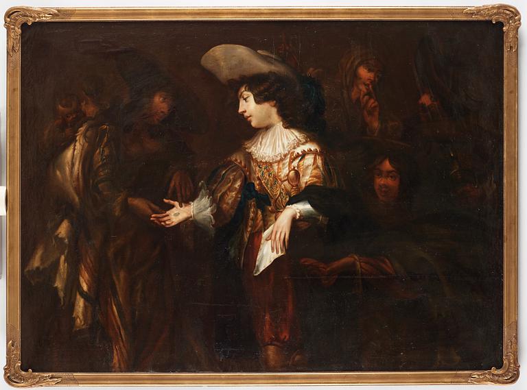 Jan Cossiers, follower of, Young gentleman, told his fortune and robbed.