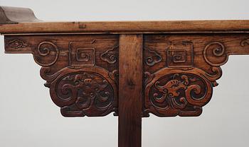 A Hardwood Long Table (Jiaotousun Qiaotouan), 17/18th Century, presumably Huanghuali.