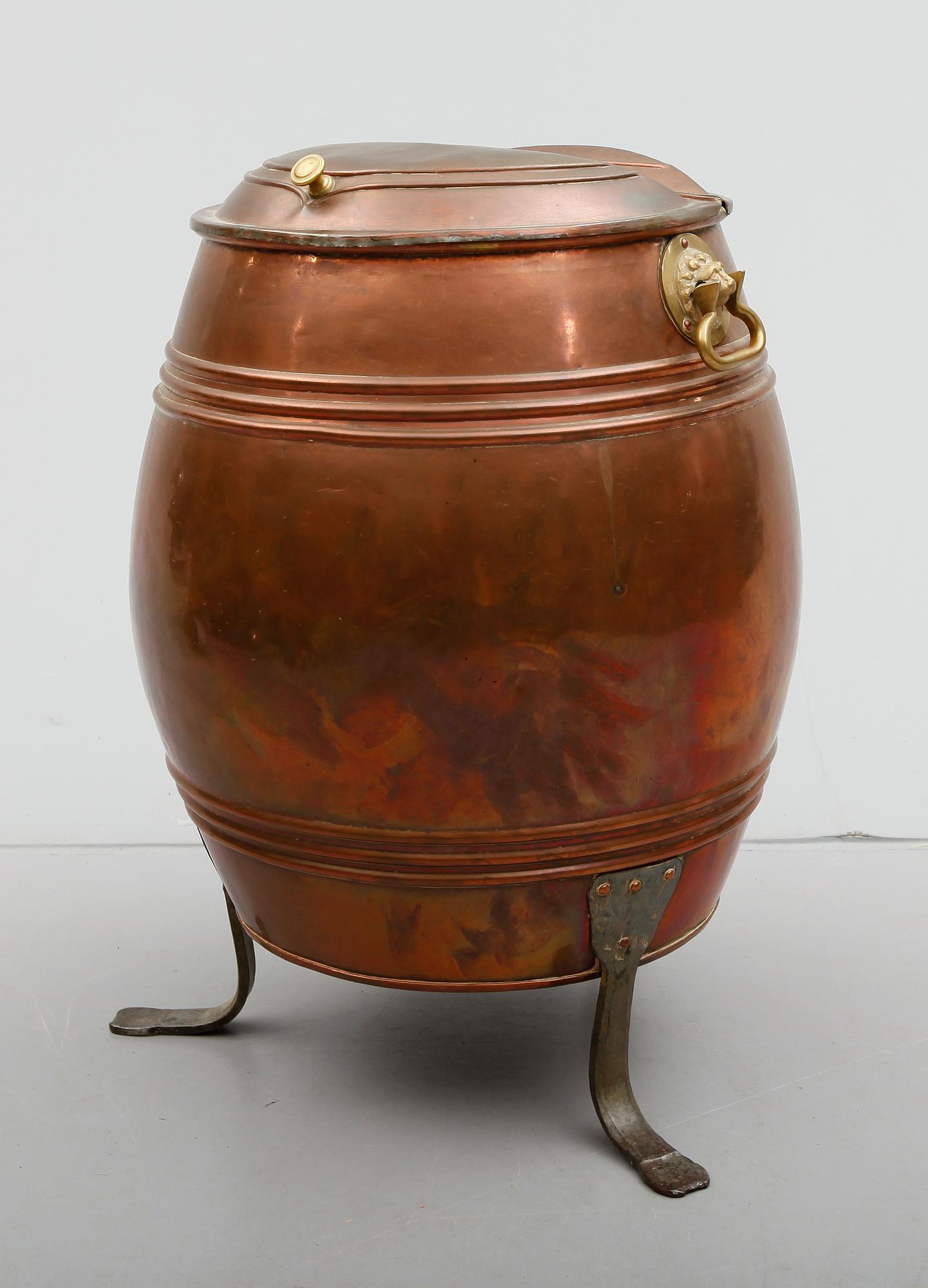 VATTENTUNNA, koppar, sent 1800-tal.