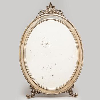 A large Austo-Hungarian silver table mirror, circa 1900.