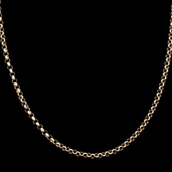 KEDJA, 18K guld. Vikt ca 18 gram.
