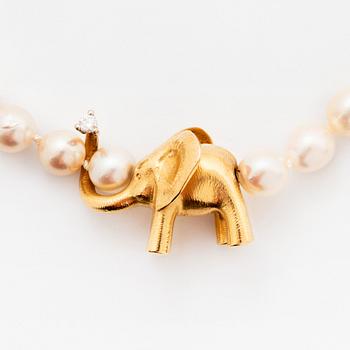 Ole Lynggard lås 18K guld med en rund briljantslipad diamant.