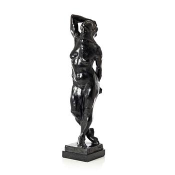 Gudmar Olovson, sculpture. Signed. Numbered. Foundry mark. Bronze, total height 84.5 cm, length 22 cm.