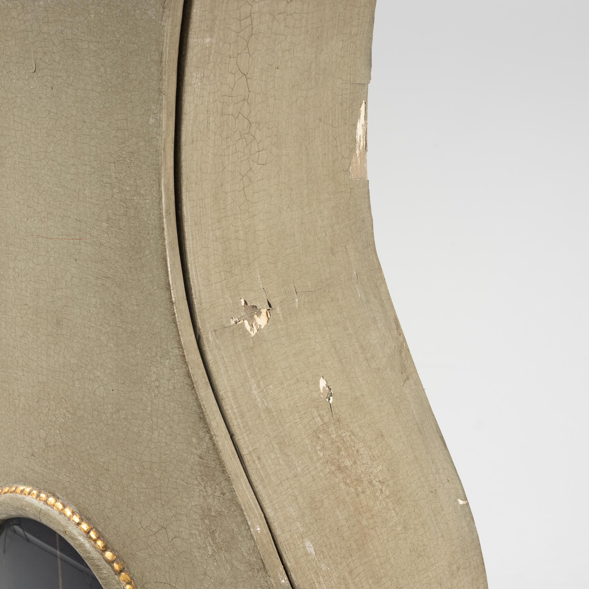 A rococo long case clock, Sweden, second half of the 18th century.