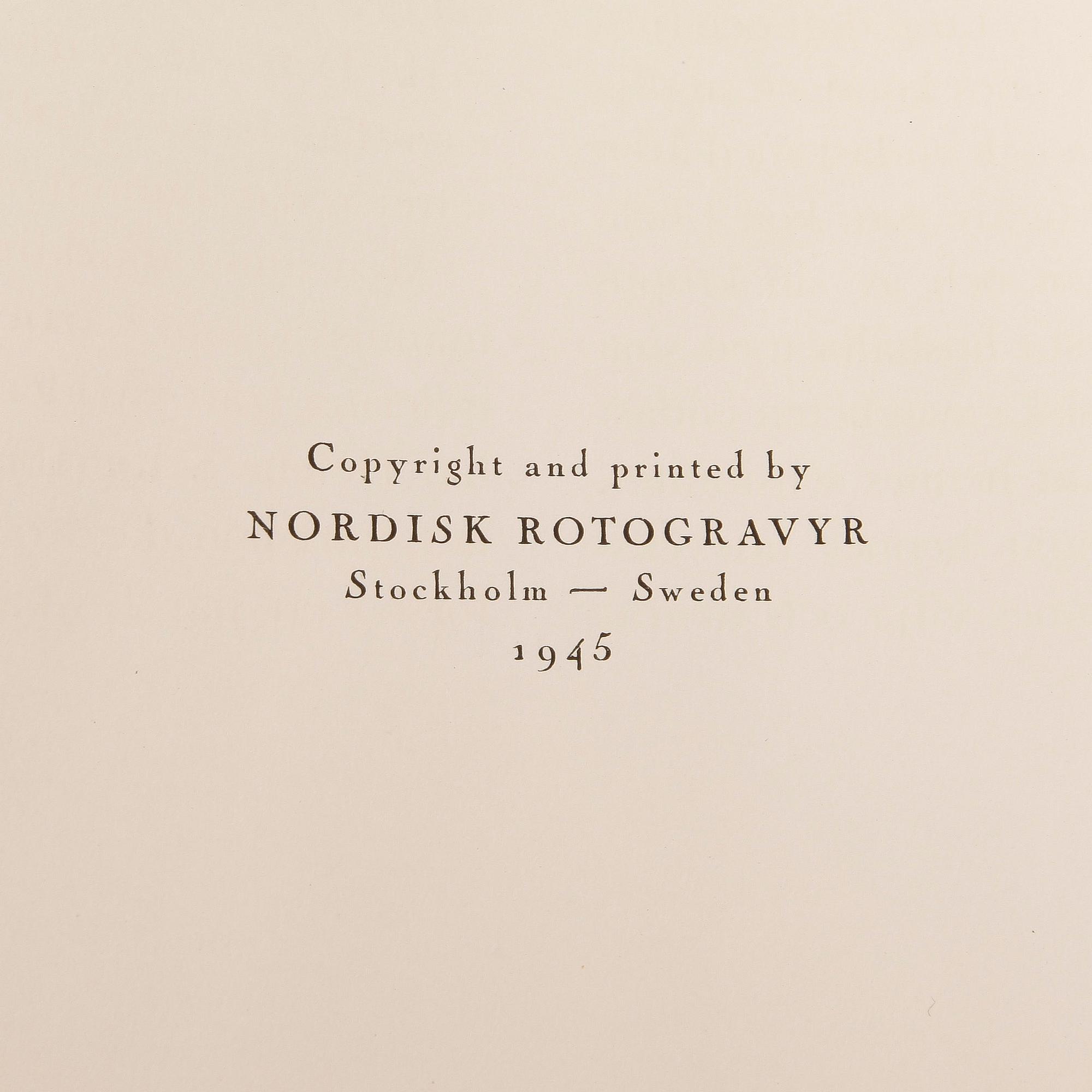 HELENE SCHJERFBECK, mapp med 48 reproduktioner, Gotthard Johansson, numrerad 63/500, Nordisk Rotogravyr Stockholm 1945.