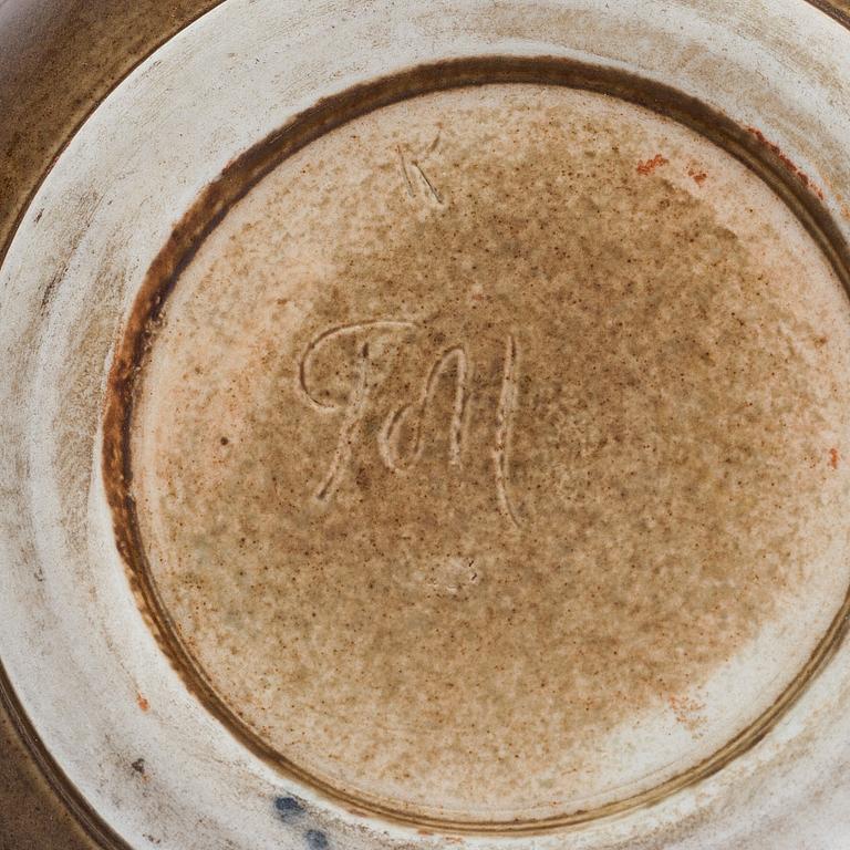 Toini Muona, a ceramic bowl signed TM.