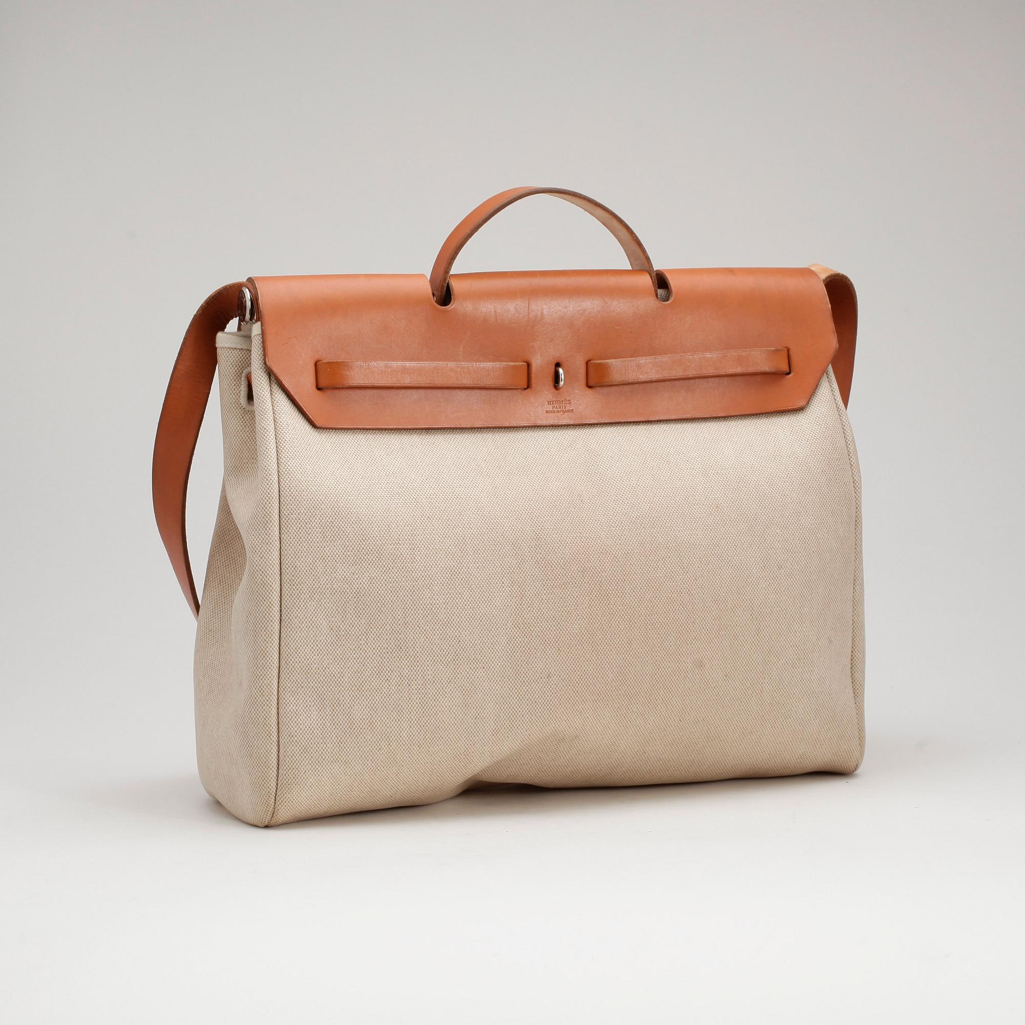 HERMÈS, handväska två delar, "Herbag".