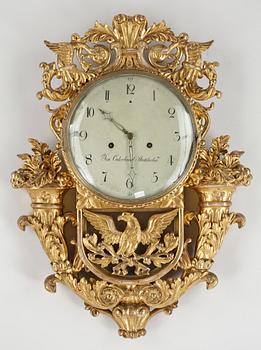 VÄGGPENDYL, empire, Jonas Cederlund, Stockholm, verksam 1799-1825.