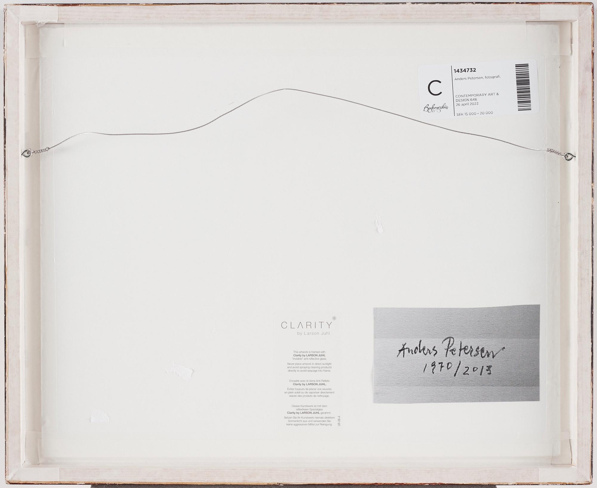 Anders Petersen, digital print signed and dated 2013. Motif