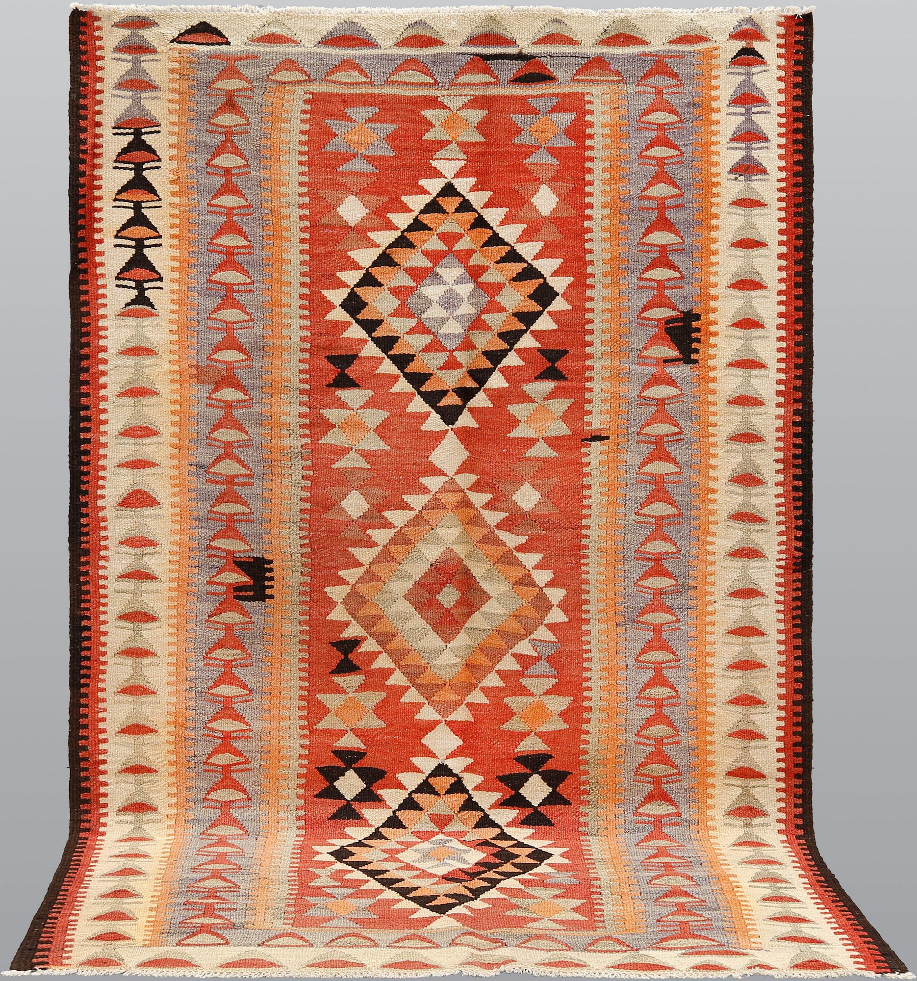 Matta, Persisk Nomad Kelim, Kurd, ca 230 x 152 cm.
