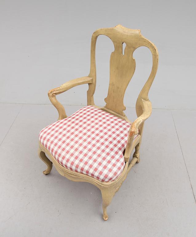 KARMSTOL, rokoko, 1700-tal.