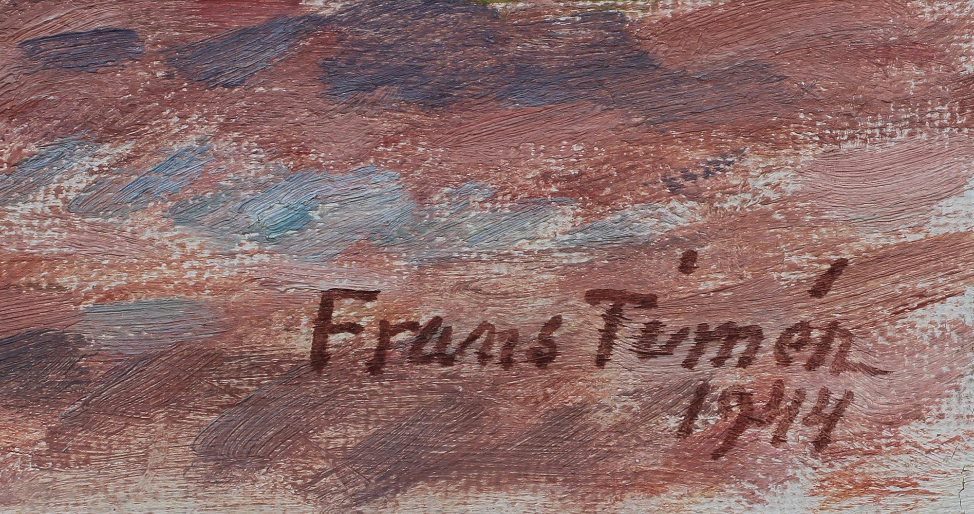 FRANS TIMÉN, olja på duk. Sign dat -44.