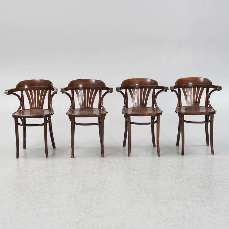 A set of four chairs, ZPM Radomsko, Poland, mid 20th Century.