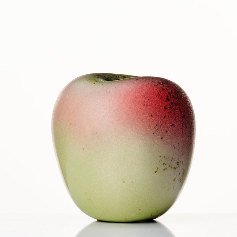 Hans Hedberg, a faience sculpture of an apple, Biot, France.
