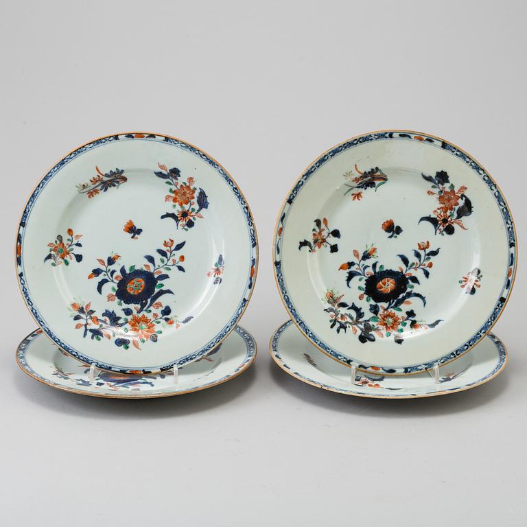 A set of six plates, 18th century, China.