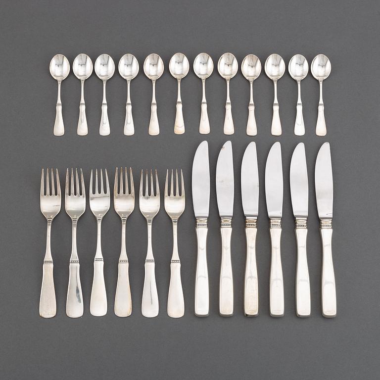 Eric Löfman, a swedish silver cutlery service, model 'Uppsala' (24 pieces). MGAB, Linköping.